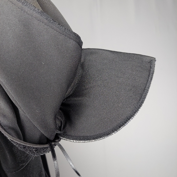 Alex Evenings Pant Suit Set Women 2X Black Velvet Sequin Party Event Wedding - Picture 12 of 16